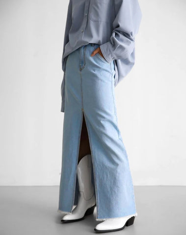 Jupe en jean taille haute élégant pour Femmes Selexio