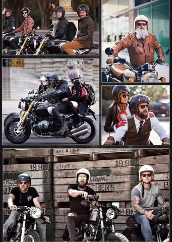 Casque de moto rétro style Harley Davidson