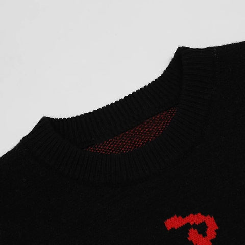 Hochwertiger schwarzer Pullover für Herren