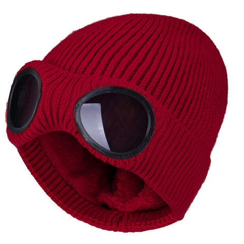 Windproof hat with glasses