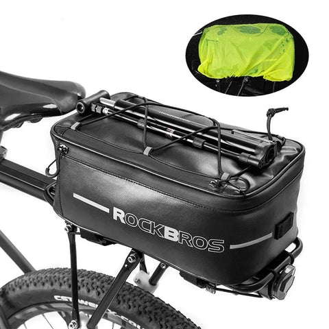 Bicycle luggage rack and reflective strips, 6L (Black)