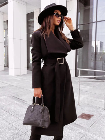 Women's Simple Long Sleeve Coat