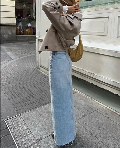 Elegante Jeansröcke mit hoher Taille für Damenpartys
