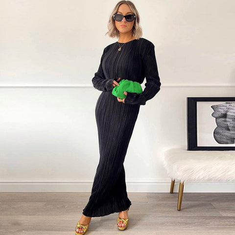 Women's Long Sleeve Bodycon Midi Dress - Famous