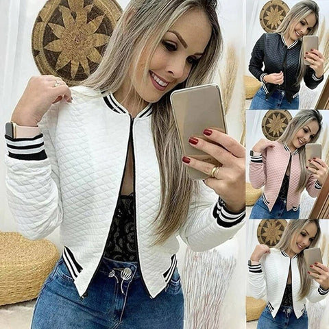 Women's quilted bomber jacket