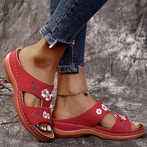 Floral Summer Sandals for Women - Peep