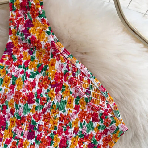 Bohemian floral print dress for women Fitta