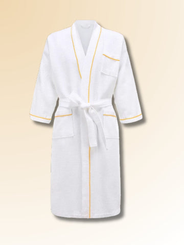 Women's waffle cotton bathrobe