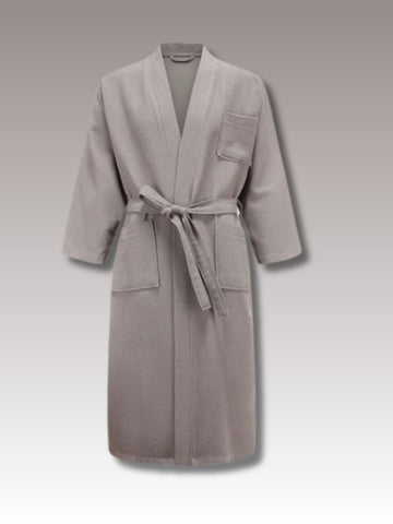 Women's waffle cotton bathrobe