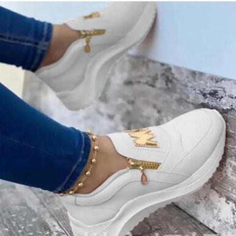 Chaussures à plateforme pour femmes - Blanc