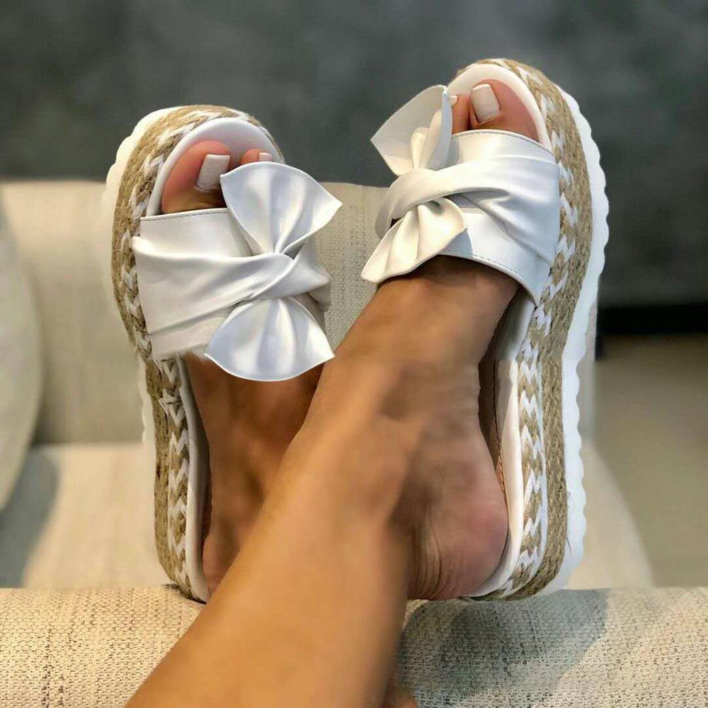 Sandales à plateforme pour femmes - Blanc