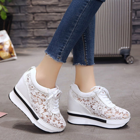 Flower lace women's shoes