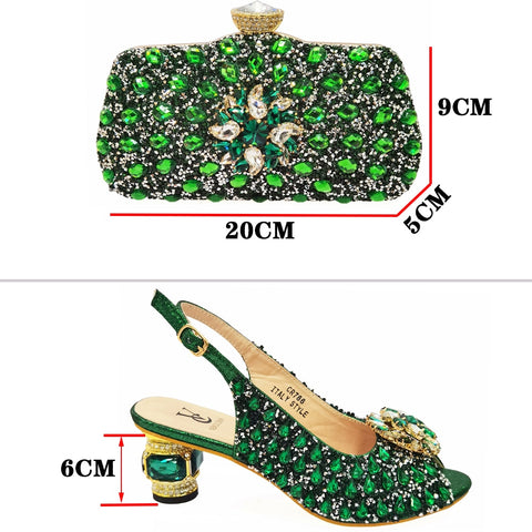 Italienisches Schuh- und Taschenset – Vichy