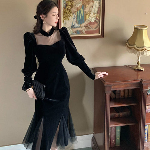 Schwarzes Vintage-Kleid von Piska