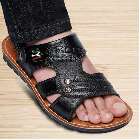 Leather beach sandals for men - Nivao