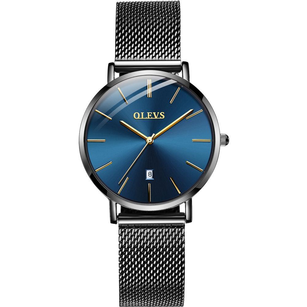 OLEVS Montre de luxe Ultra fine - Noir Bleu