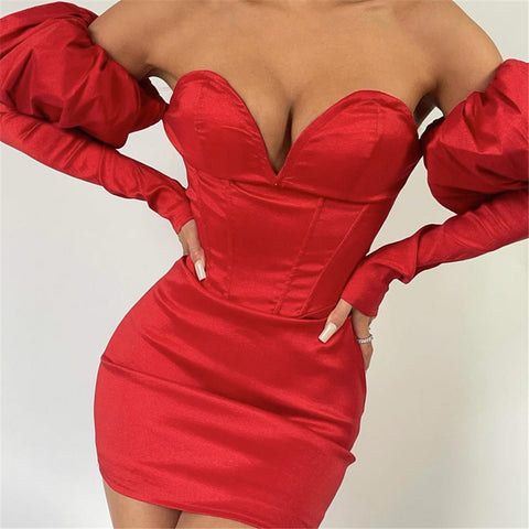 Elegant red evening dress Rasha