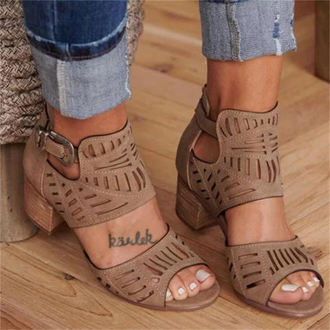 Summer sandal with heel - nolwen