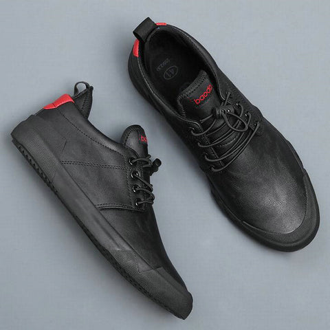 Men's Lace-Up Leather Casual Shoes - Turbon