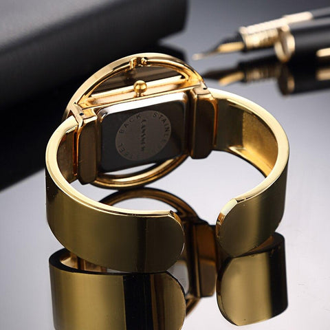 Bracelet Montre de luxe à Quartz - Or Rose Noir