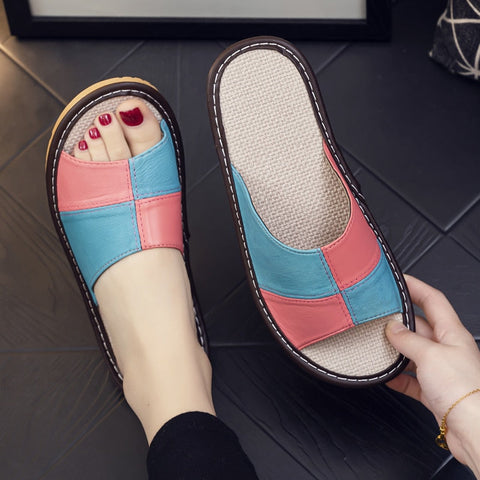 Lightweight sheepskin leather sandals for women - Pirky