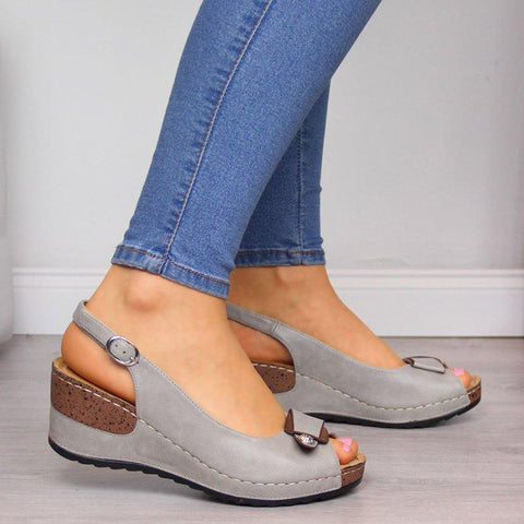 Women's Platform Walking Sandals - Heels