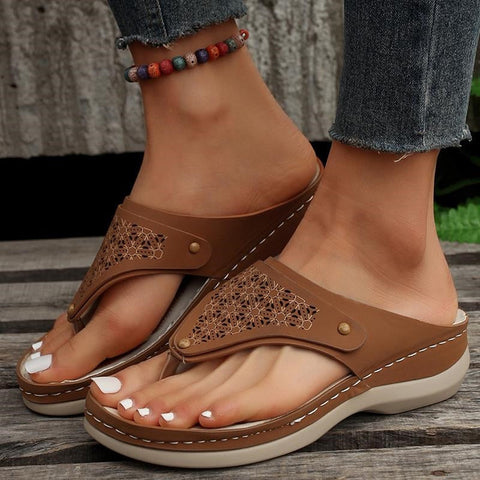Sandales d'été à talon bas pour Femmes - Retra