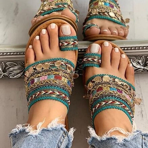 Large size summer fashion metal sandals for women - Becky