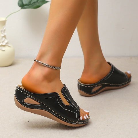 Sandales compensées pour la marche à la plage pour Femmes - Saphir
