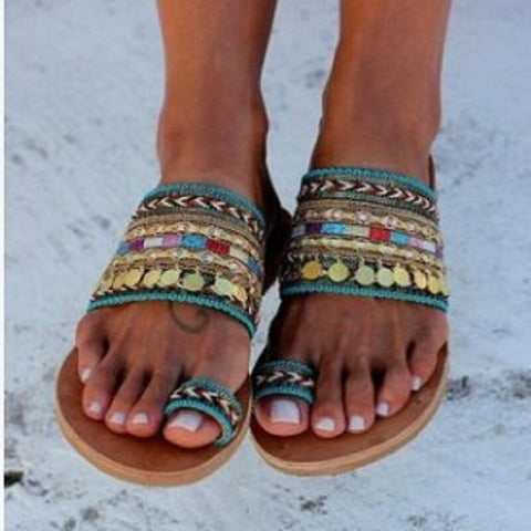 Large size summer fashion metal sandals for women - Becky