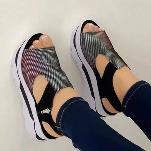 Wedge Platform Sandals, Plus Size, Casual for Women - Zoomy