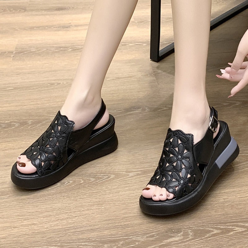 Sandales à semelles compensées pour femmes - Aspira