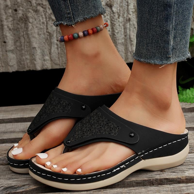 Sandales d'été à talon bas pour Femmes - Retra