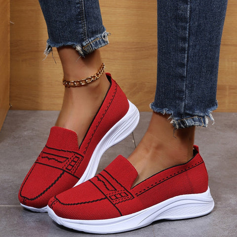 Lazy-Schuhe mit quadratischer Zehenpartie und niedrigem Absatz für Damen - Quipus